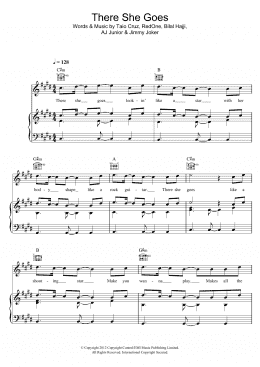 page one of There She Goes (Piano, Vocal & Guitar Chords)