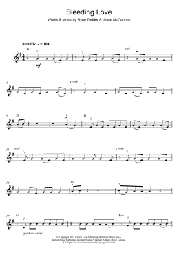 page one of Bleeding Love (Violin Solo)