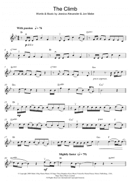 page one of The Climb (from Hannah Montana: The Movie) (Violin Solo)