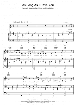 page one of As Long As I Have You (Piano, Vocal & Guitar Chords)