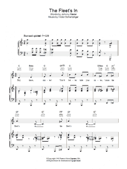 page one of The Fleet's In (Piano, Vocal & Guitar Chords)