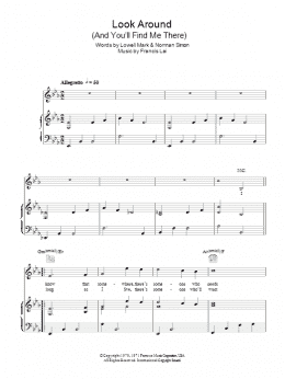 page one of Look Around (And You'll Find Me There) (Piano, Vocal & Guitar Chords)