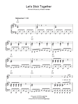 page one of Let's Stick Together (Piano, Vocal & Guitar Chords)