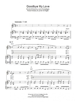 page one of Goodbye My Love (Piano, Vocal & Guitar Chords)
