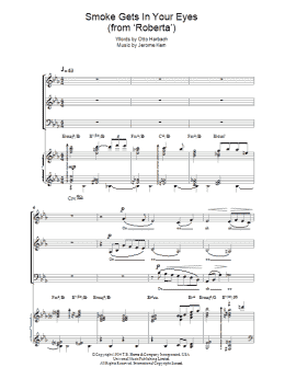 page one of Smoke Gets In Your Eyes (from Roberta) (SAB Choir)