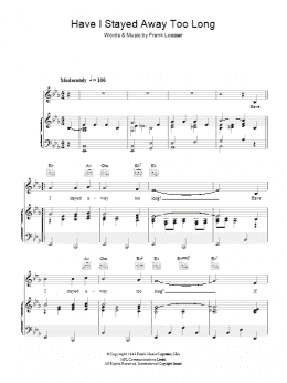 page one of Have I Stayed Away Too Long (Piano, Vocal & Guitar Chords)