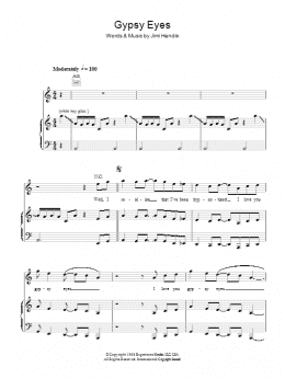 page one of Gypsy Eyes (Piano, Vocal & Guitar Chords)