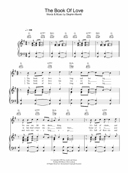 page one of The Book Of Love (Piano, Vocal & Guitar Chords (Right-Hand Melody))