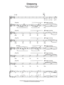 page one of Sleepsong (Choir)