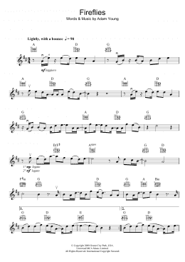 page one of Fireflies (Violin Solo)