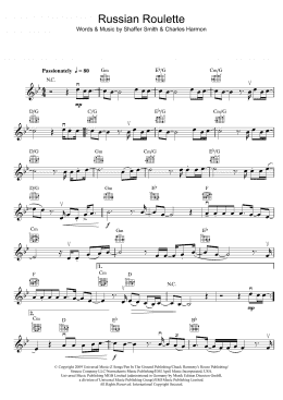 page one of Russian Roulette (Violin Solo)