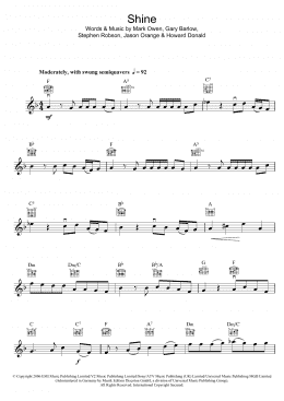 page one of Shine (Violin Solo)