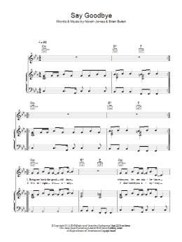 page one of Say Goodbye (Piano, Vocal & Guitar Chords)