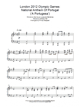 page one of london 2012 Olympic Games: National Anthem Of Portugal ('A Portugesa') (Piano Solo)