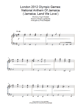 page one of London 2012 Olympic Games: National Anthem Of Jamaica ('Jamaica, Land We Love') (Piano Solo)