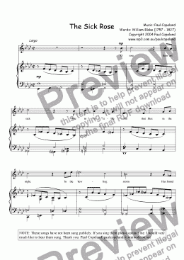 page one of Three Songs in the neo-classical style