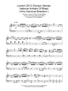 page one of London 2012 Olympic Games: National Anthem Of Brazil ('Hino Nacional Brasileiro') (Piano Solo)