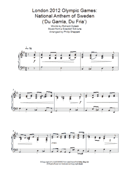 page one of London 2012 Olympic Games: National Anthem Of Sweden ('Du Gamla, Du Fria') (Piano Solo)