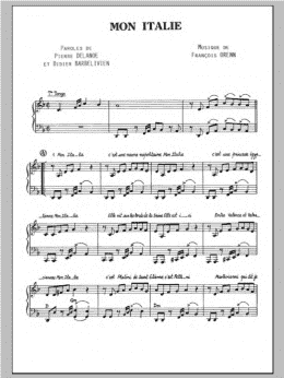 page one of Mon Italie (Piano & Vocal)
