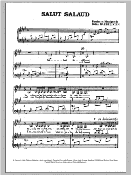 page one of Salut Salaud (Piano & Vocal)