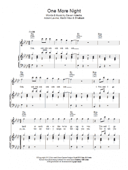 page one of One More Night (Piano, Vocal & Guitar Chords)