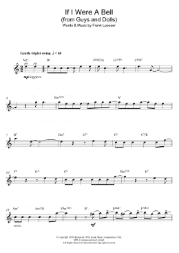 page one of If I Were A Bell (from Guys and Dolls) (Alto Sax Solo)