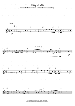 page one of Hey Jude (Alto Sax Solo)