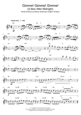page one of Gimme! Gimme! Gimme! (A Man After Midnight) (Alto Sax Solo)