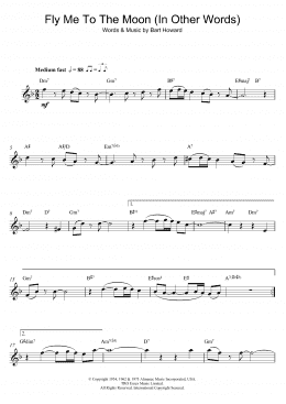 page one of Fly Me To The Moon (In Other Words) (Alto Sax Solo)