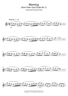 page one of Morning (from Peer Gynt Suite No.1) (Alto Sax Solo)
