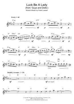 page one of Luck Be A Lady (from 'Guys and Dolls') (Alto Sax Solo)