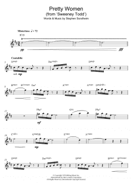 page one of Pretty Women (from 'Sweeney Todd') (Alto Sax Solo)