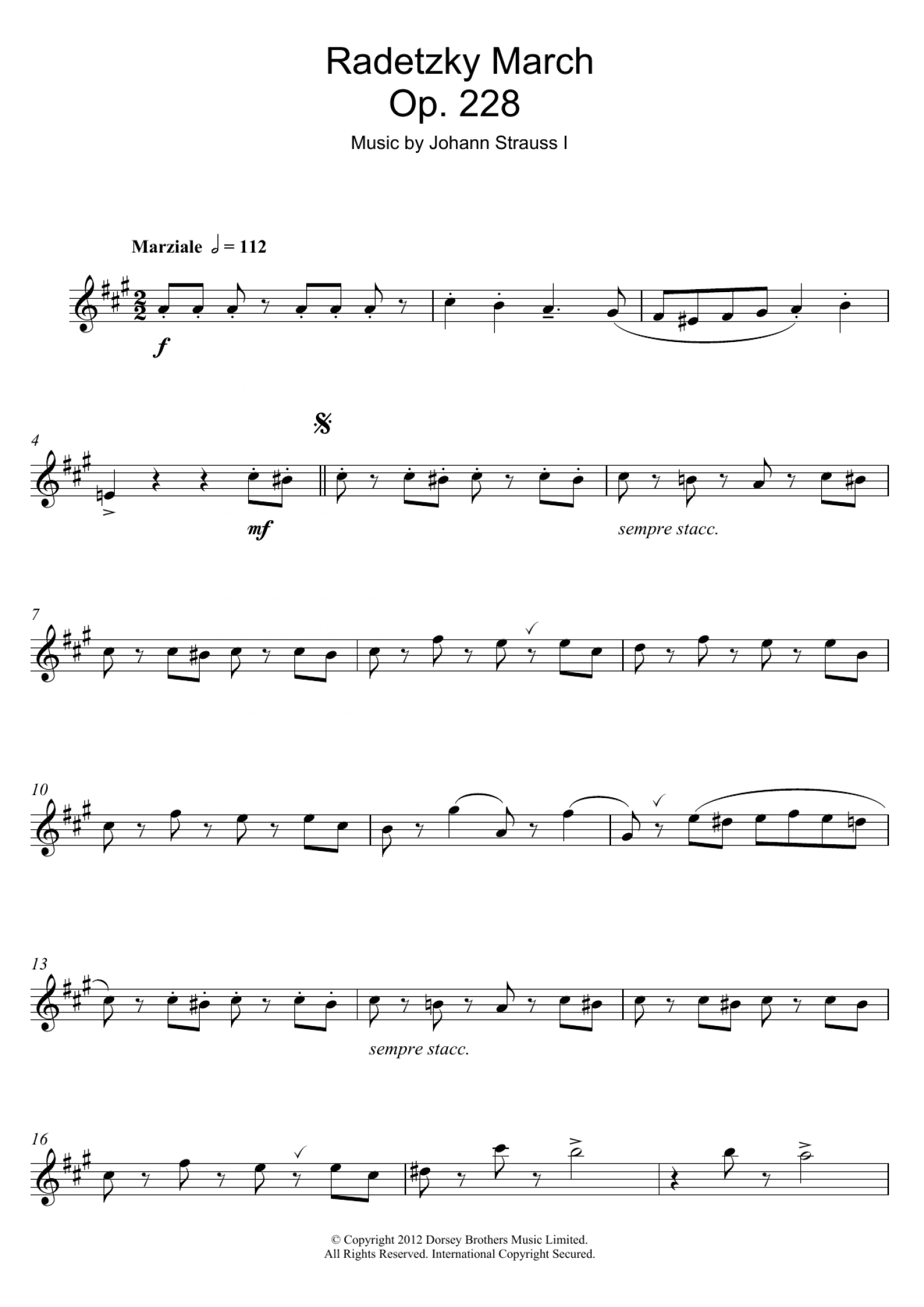 Radetzky March Op. 228 (Alto Sax Solo)