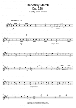 page one of Radetzky March Op. 228 (Alto Sax Solo)