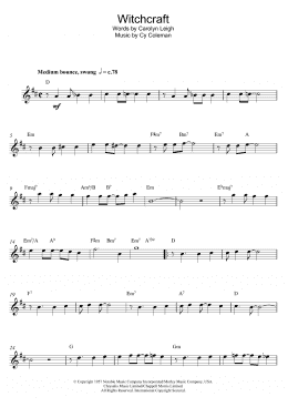 page one of Witchcraft (Alto Sax Solo)