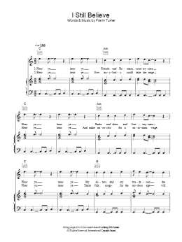 page one of I Still Believe (Piano, Vocal & Guitar Chords)