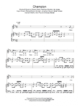 page one of Champion (Piano, Vocal & Guitar Chords)
