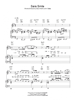 page one of Sara Smile (Piano, Vocal & Guitar Chords)