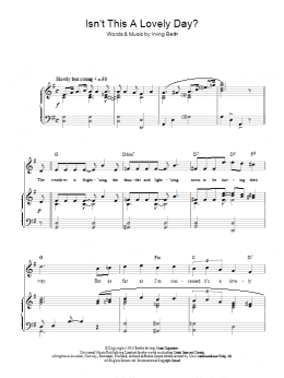 page one of Isn't This A Lovely Day? (Piano, Vocal & Guitar Chords)