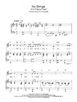 page one of No Strings (I'm Fancy Free) (Piano, Vocal & Guitar Chords)