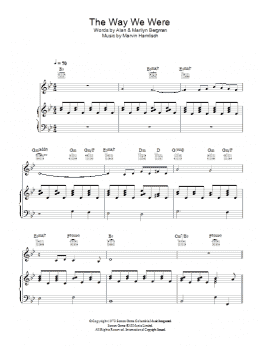 page one of The Way We Were (Piano, Vocal & Guitar Chords)