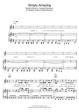 page one of Simply Amazing (Piano, Vocal & Guitar Chords)