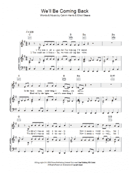 page one of We'll Be Coming Back (Piano, Vocal & Guitar Chords)