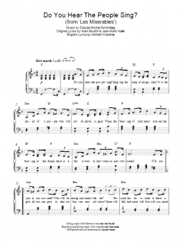 page one of Do You Hear The People Sing? (from Les Miserables) (Easy Piano)