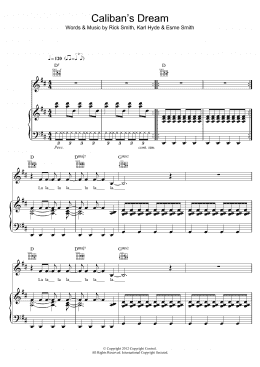 page one of Caliban's Dream (Piano, Vocal & Guitar Chords)