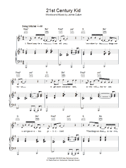 page one of 21st Century Kid (Piano, Vocal & Guitar Chords)