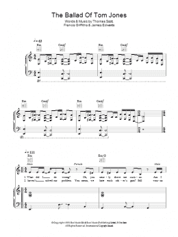 page one of The Ballad Of Tom Jones (Piano, Vocal & Guitar Chords)