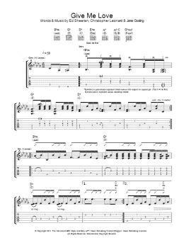 page one of Give Me Love (Guitar Tab)