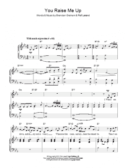 page one of You Raise Me Up (Piano, Vocal & Guitar Chords)