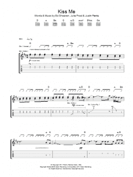 page one of Kiss Me (Guitar Tab)